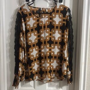 Geometric Patterned Women's Top